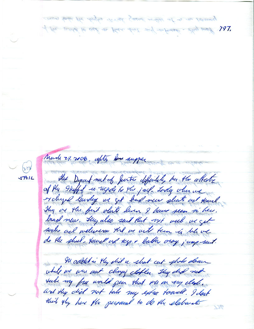 Dr John WorldPeace 2008 Prison Journal